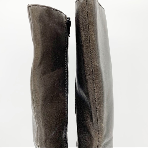 Born Leather Knee High Riding Boots in Olive Taupe Size 6.5M - Picture 4 of 14